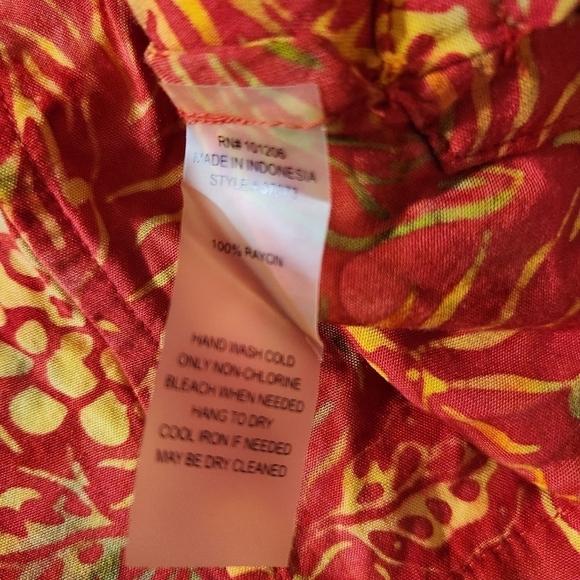 Soft Surroundings Women Orange Floral Print Hooded Pullover Roll Tab Sleeve PS - Picture 13 of 14